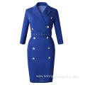 women formal dress uniform with belt standard collar